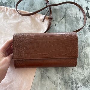 Nanushka croc-effect vegan leather shoulder bag